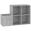 vidaXL Zapatero de recibidor contrachapado gris hormig&oacute;n 105x35,5x70cm