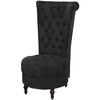 vidaXL Sill&oacute;n de respaldo alto de tela negro