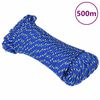 vidaXL Cuerda de barco polipropileno azul 5 mm 500 m