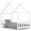 vidaXL Estructura de cama infantil madera maciza pino blanco 80x160 cm