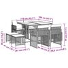 vidaXL Set comedor de jard&iacute;n 9 pzas con cojines rat&aacute;n sint&eacute;tico beige