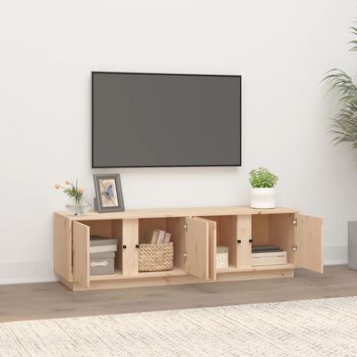 vidaXL Mueble de TV de madera maciza de pino 140x40x40 cm