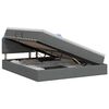 vidaXL Cama de almacenamiento LED con colch&oacute;n Gris oscuro 160 x 200 cm
