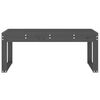 vidaXL Banco de jard&iacute;n madera maciza de pino gris 110x38x45 cm