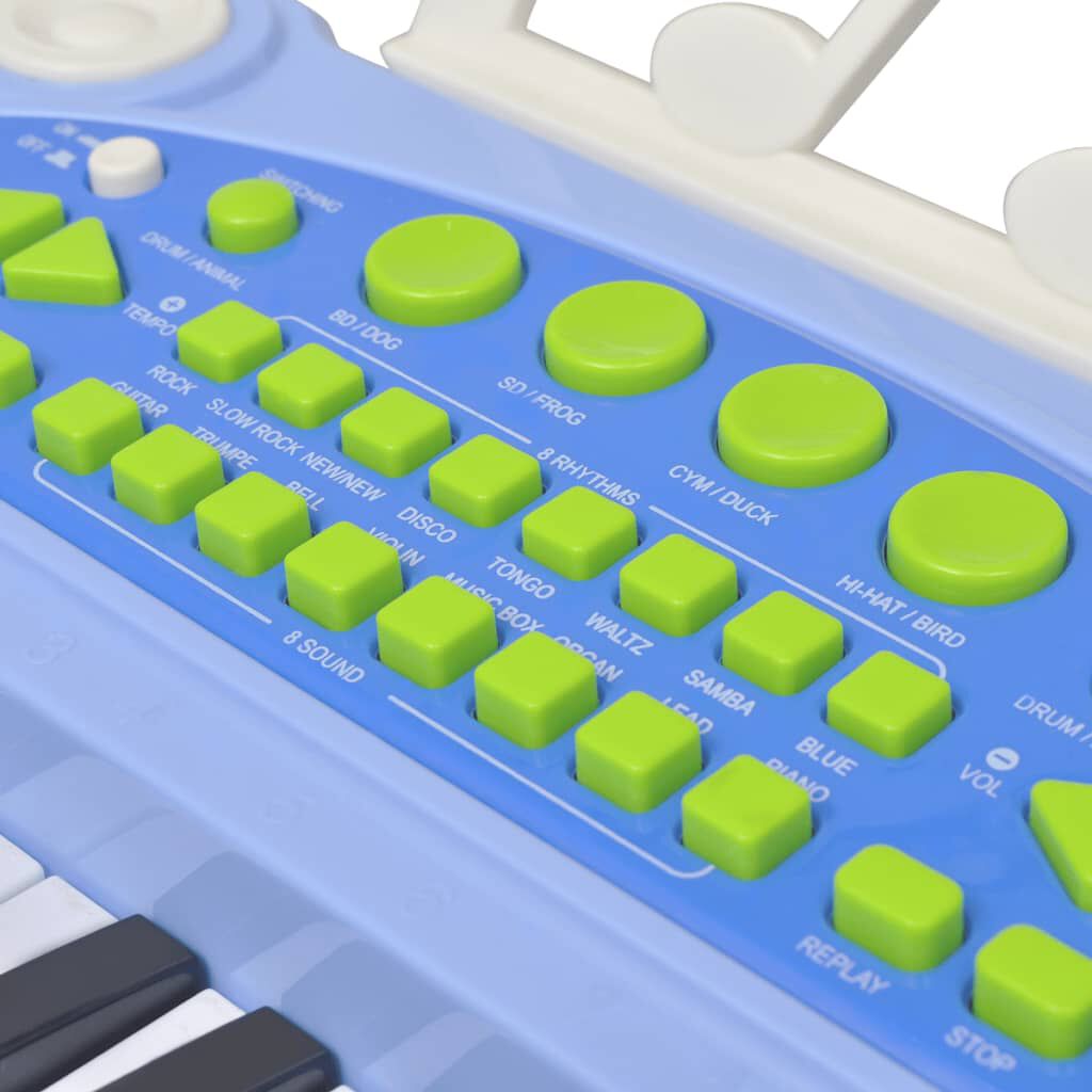 Instrumento musical niños teclado electrónico 37 Teclas Teclado con pequeño taburete 