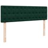 vidaXL Estructura de cama otomana con colch&oacute;n verde oscuro 140x200 cm