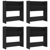 vidaXL Zapateros de pared 4 uds madera contrachapada negro 60x18x60 cm