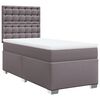 vidaXL Cama box spring con colch&oacute;n cuero sint&eacute;tico gris 90x190 cm
