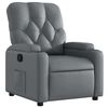 vidaXL Sill&oacute;n reclinable de cuero sint&eacute;tico gris