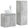 vidaXL Juego de muebles de ba&ntilde;o 2 uds. Gris Hormig&oacute;n