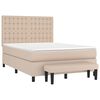 vidaXL Cama box spring con colch&oacute;n cuero sint&eacute;tico capuchino 140x190cm