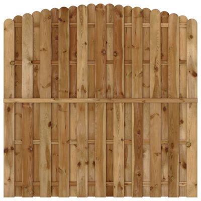 vidaXL Panel de valla de jardín de madera de pino 180x(165-180) cm