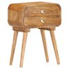 vidaXL Mesita de noche de madera maciza de mango 43x30x58 cm