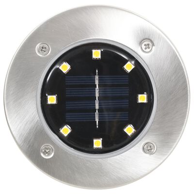 vidaXL Lámparas solares de suelo 8 uds luces LED blancas
