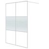 vidaXL Mampara de ducha vidrio ESG transparente blanco 140x195 cm