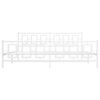 vidaXL Estructura cama sin colch&oacute;n con estribo metal blanco 193x203 cm