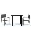 vidaXL Juego de comedor para jard&iacute;n 3 piezas gris