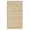 vidaXL Mueble zapatero madera contrachapada color roble 59x17x108 cm