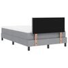 vidaXL Cama tipo Box Spring con colch&oacute;n Gris Claro 120 x 190 cm tela