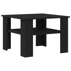 vidaXL Mesa de Caf&eacute; Roble Negro 60 x 60 x 42 cm Madera de ingenier&iacute;a