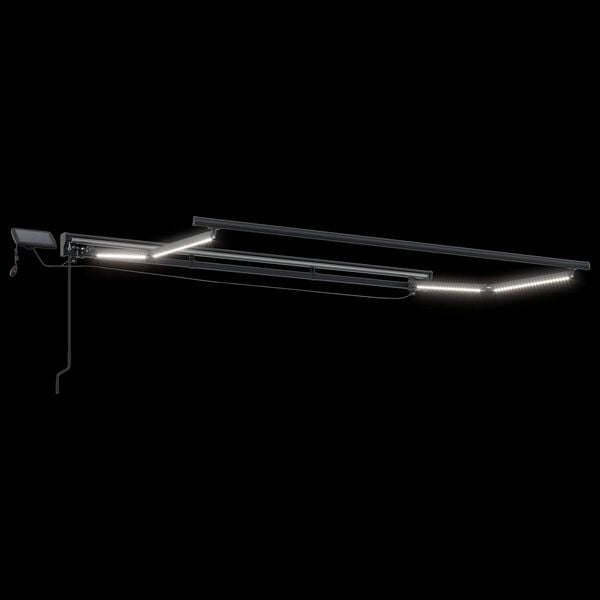 vidaXL Armaz&oacute;n de toldo manual con LEDs Burdeos 3 x 2 m