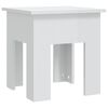 vidaXL Mesa de centro madera de ingenier&iacute;a blanco brillo 40x40x42 cm