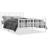 vidaXL Estructura cama sin colch&oacute;n con estribo metal blanco 120x190 cm