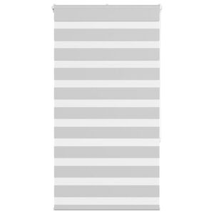 vidaXL Estor cebra gris claro 80x150 cm tejido ancho 75,9 cm poli&eacute;ster