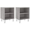 vidaXL Mesita de noche 2 uds madera ingenier&iacute;a gris Sonoma 40x30x50 cm