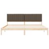 vidaXL Estructura de Cama con Cabecera Tapizada Taup&eacute; 200 x 200 cm