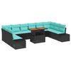 vidaXL Conjunto de Comedor de Jard&iacute;n 11 uds. 10-N&uacute;mero de plazas