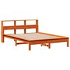 vidaXL Cama sin colch&oacute;n madera maciza pino marr&oacute;n cera 150x200 cm