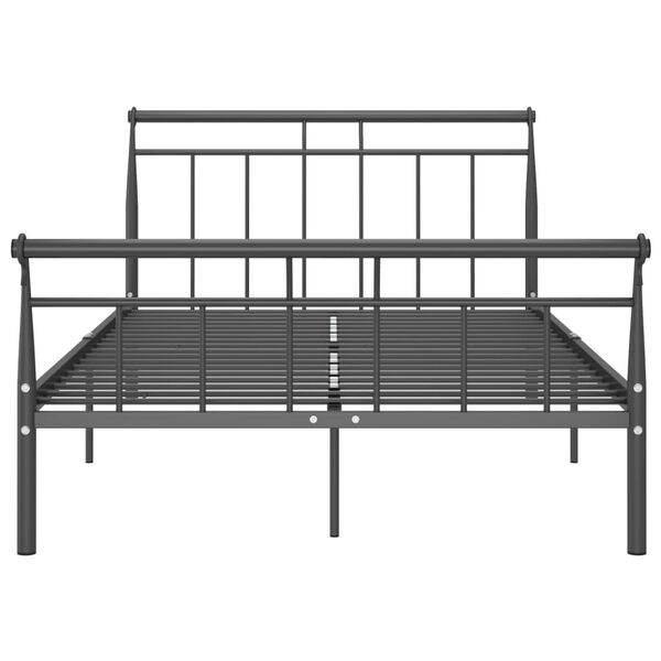 vidaXL Estructura de cama sin colch&oacute;n metal negro 120x200 cm