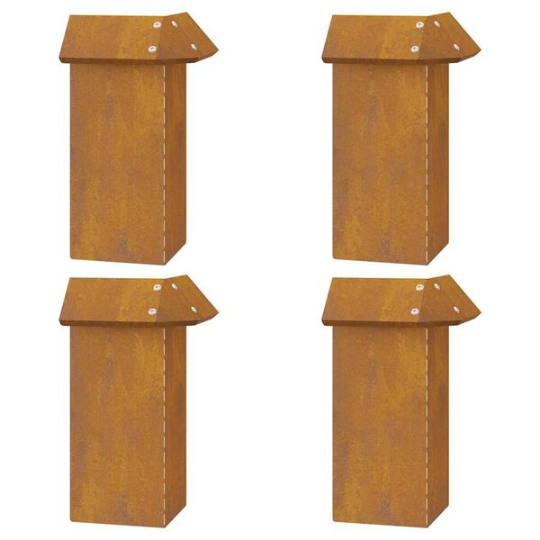 vidaXL Cercas para caracoles 8 pcs Oxidado Acero autopatinable