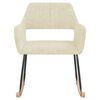 vidaXL Silla mecedora de tela color crema