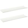 vidaXL Estante flotante 2 pcs 80 x 18 x 2,5 cm Acero