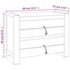 vidaXL Aparador de madera maciza de teca 80x35x60 cm