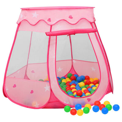 vidaXL Tienda de juegos para niños rosa 102x102x82 cm