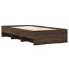 vidaXL Estructura de cama sin colch&oacute;n madera marr&oacute;n roble 100x200 cm