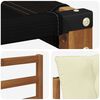 vidaXL Conjunto de sof&aacute;s de exterior con coj&iacute;n 4 pcs Natural y Crema