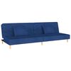 vidaXL Sof&aacute; cama de 2 plazas con dos almohadas tela azul