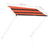 vidaXL Toldo retr&aacute;ctil naranja y marr&oacute;n 200x150 cm