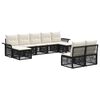 vidaXL Conjunto de sof&aacute;s de jard&iacute;n 9 uds. Negro rat&aacute;n sint&eacute;tico