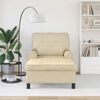 vidaXL Sill&oacute;n reclinable con coj&iacute;n Crema 91 x 157 x 91 cm tela