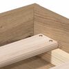 vidaXL Estructura de cama sin colch&oacute;n madera de ingenier&iacute;a roble
