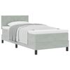 vidaXL Cama tipo Box Spring Gris Claro 90 x 200 cm Terciopelo