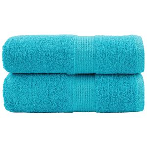 vidaXL Toallas de mano premium SOLUND, 2 unidades, turquesa, 30 x 30 cm, 600 g/m&sup2;