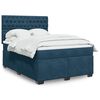 vidaXL Cama box spring con colch&oacute;n terciopelo azul 140x190 cm