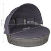 vidaXL Muebles de jard&iacute;n con cojines 4 piezas rat&aacute;n sint&eacute;tico gris