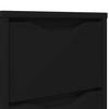 vidaXL Mesa de Noche Negro 30,5 x 30 x 43 cm Madera contrachapada